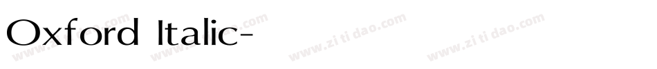 Oxford Italic字体转换